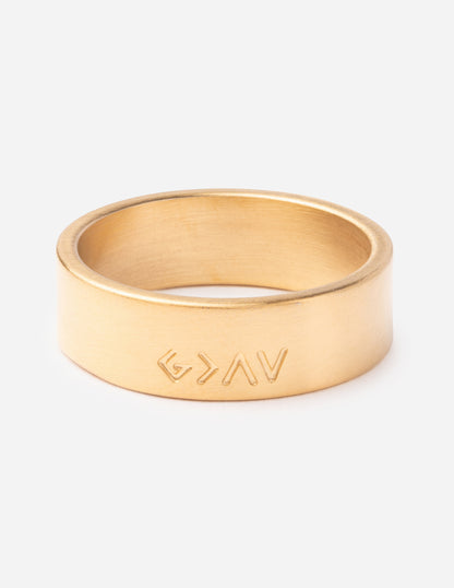 Elevated Faith Highs and Lows Matte Gold Ring