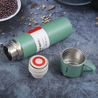 500ml Vacuum Insulated Stainless Steel Thermos with 3 Lids