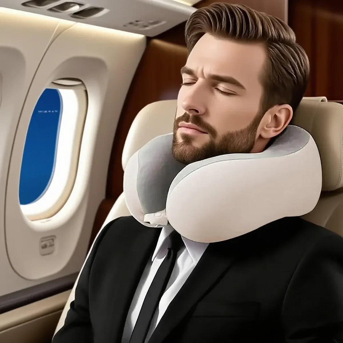Ergonomic Double Peak U Neck Pillow