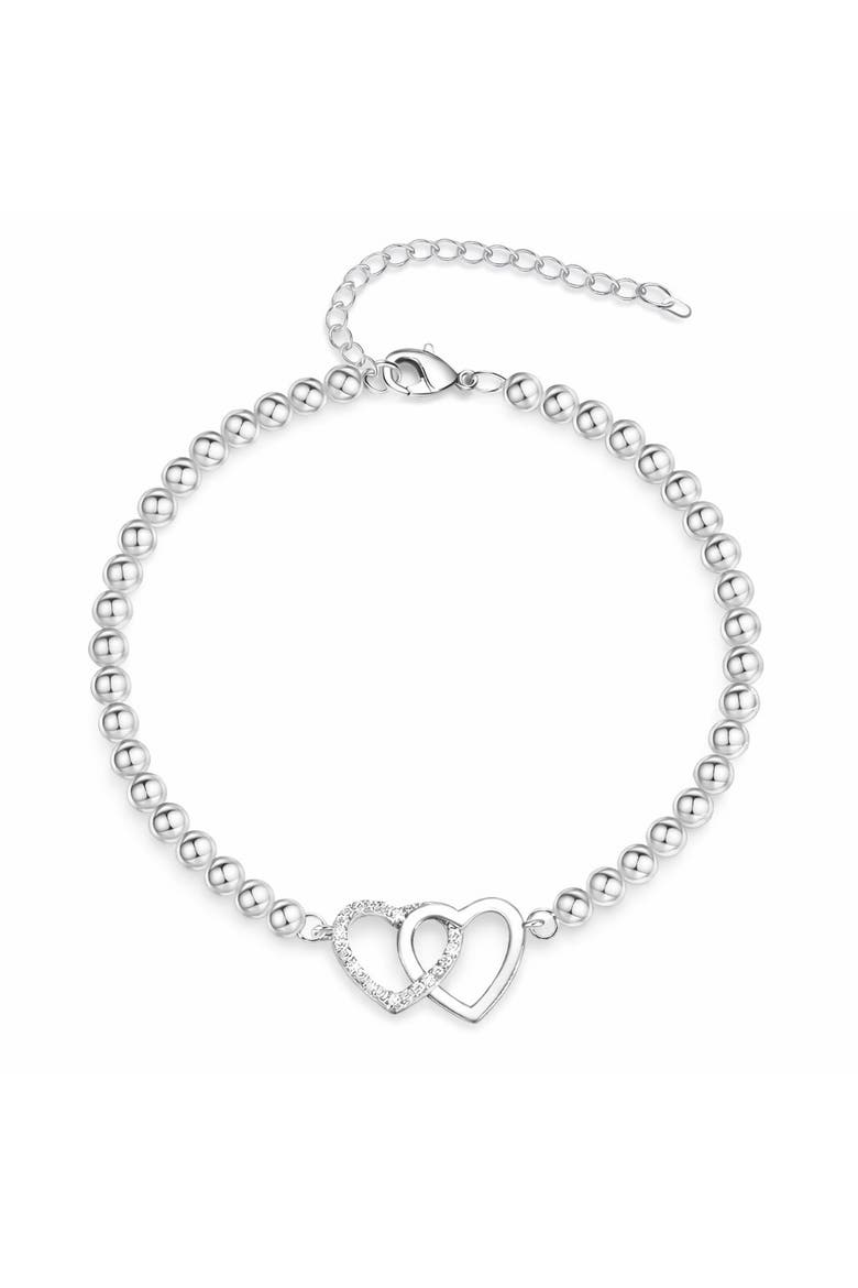 Crystal Heart Bead Bracelet