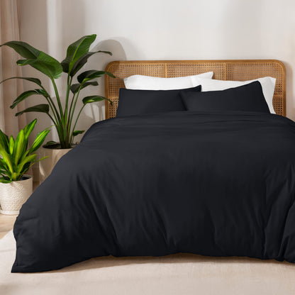 Bare Home Organic Cotton Jersey Duvet Cover Set
