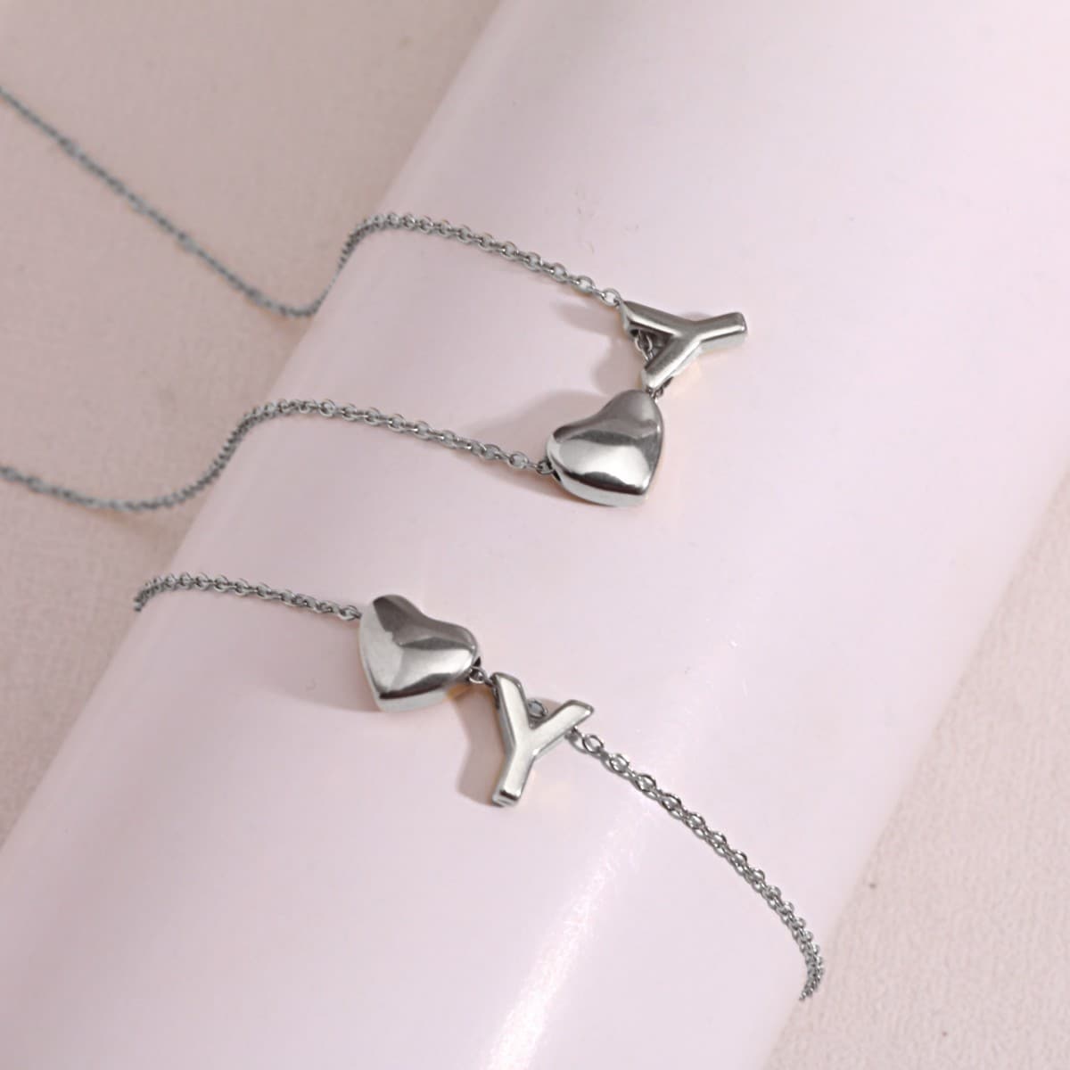 Dainty A-Z Initial Heart Necklace