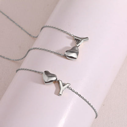 Dainty A-Z Initial Heart Necklace
