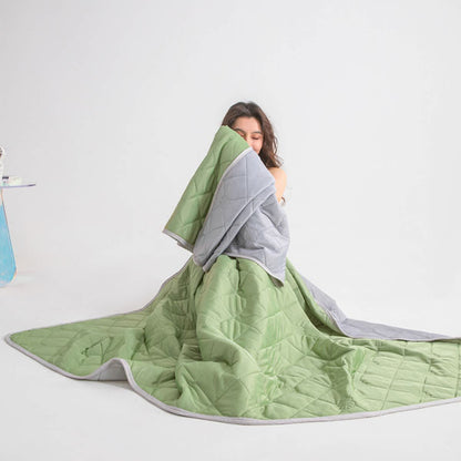 Dual-Sided Cooling Throw Blanket