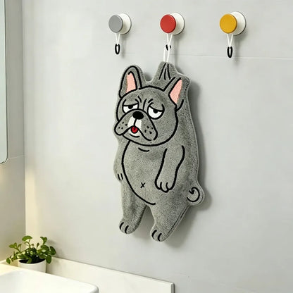 Cute Dog-Shaped Hanging Hand Towel(1/4 PCS)