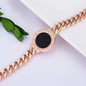 Black & Rose Goldtone Chain Wrap Bracelet