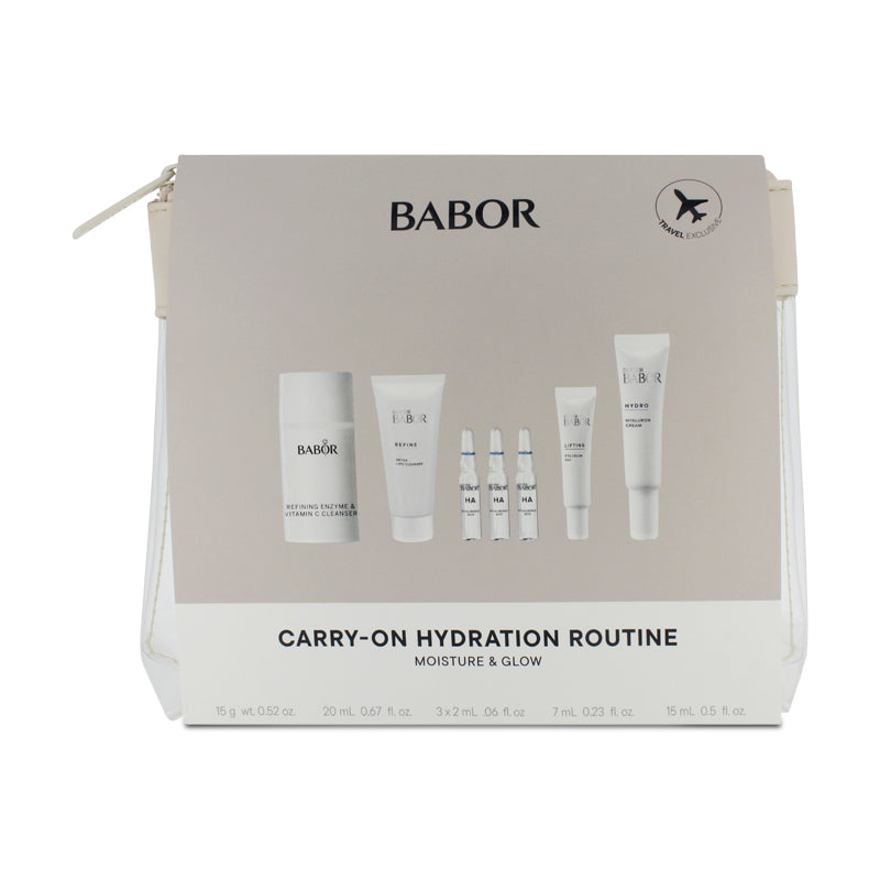 Babor Face Eye Cream Serum Balm Cleanser Travel Set