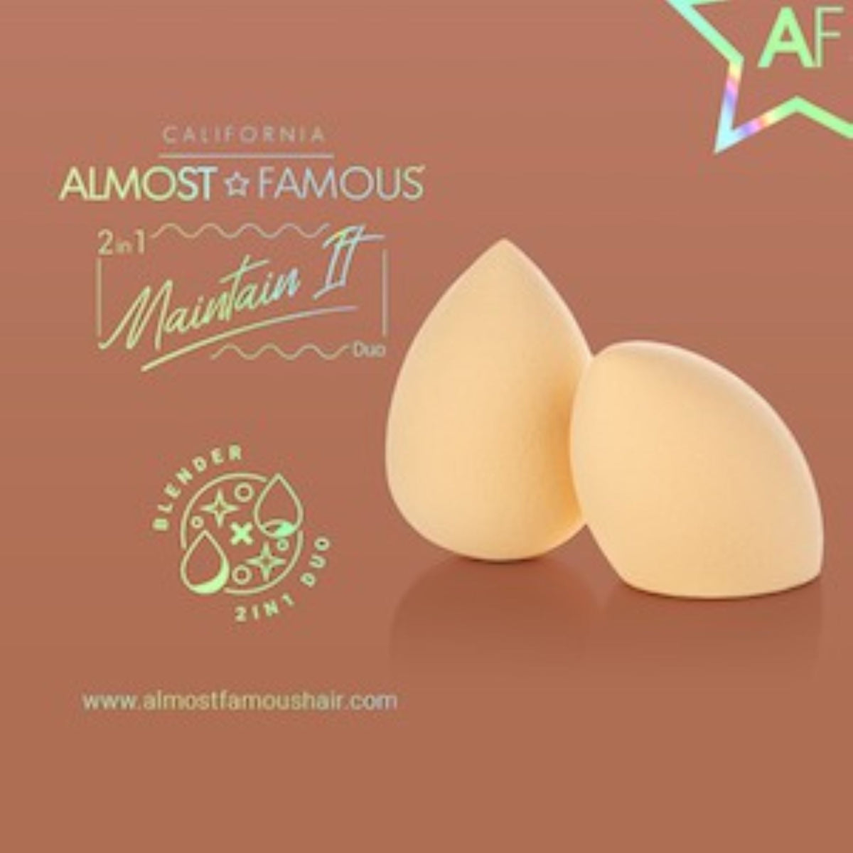 Almost FAMOUS "Maintain It" Non-Latex Makeup Blender 2-pack