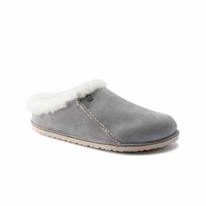 Birkenstock Zermatt Premium Suede Leather Concrete Grey Slippers