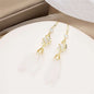 Cat-eye & Cubic Zirconia Tiered Cage Tassel Drop Earrings