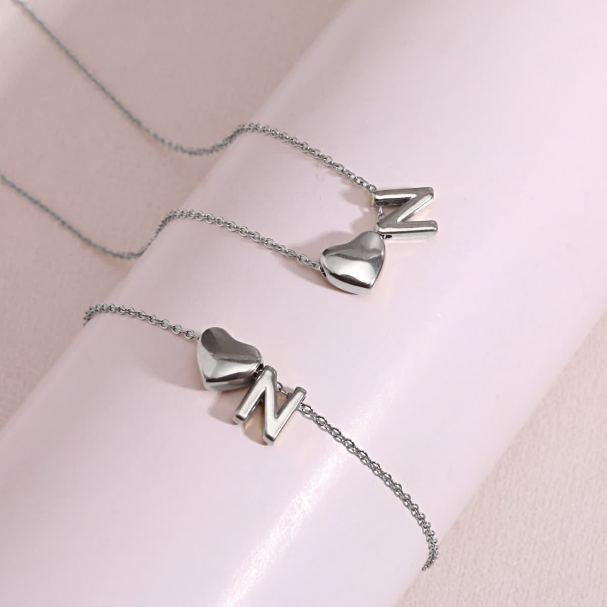 Dainty A-Z Initial Heart Necklace