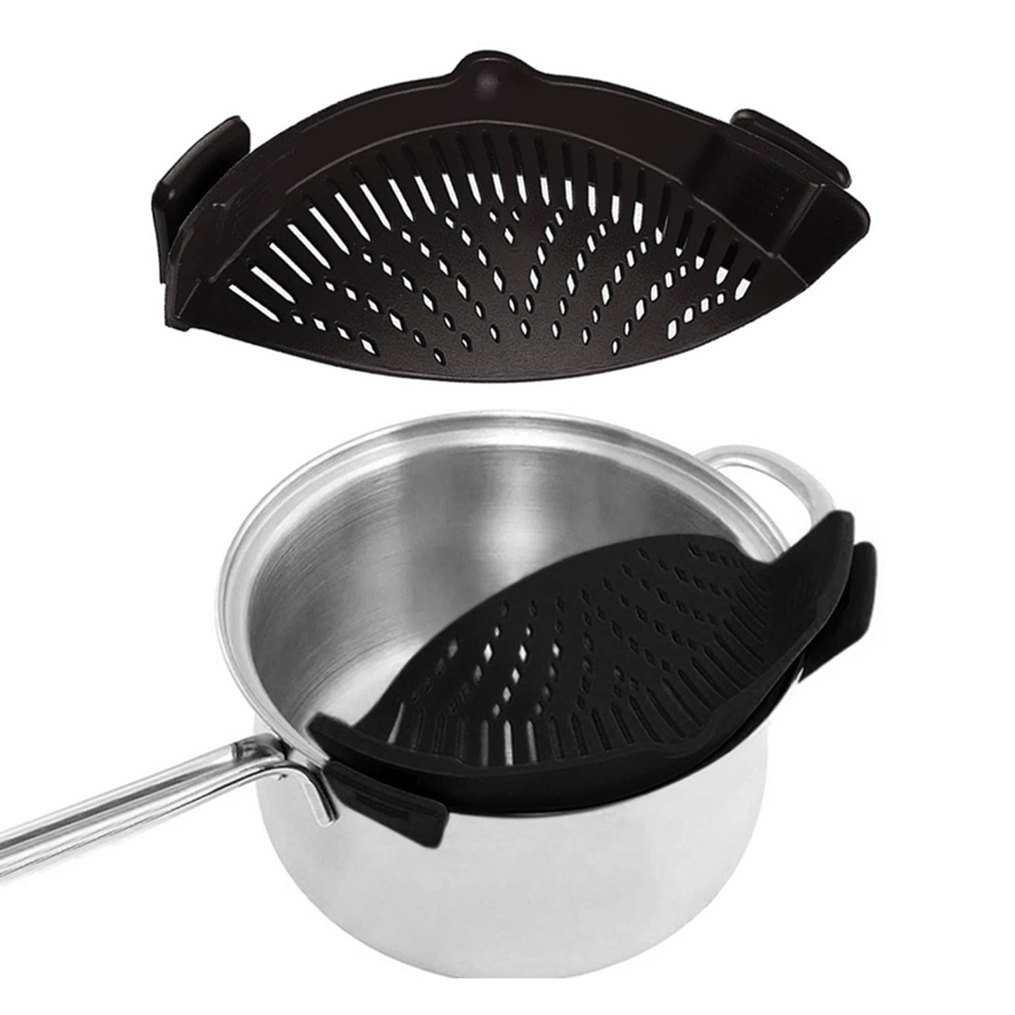 1947Kitchen Heat Resistance Easy Snap Silicone Kitchen Strainer