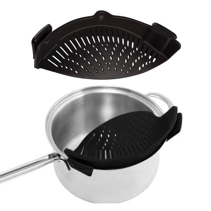 1947Kitchen Heat Resistance Easy Snap Silicone Kitchen Strainer