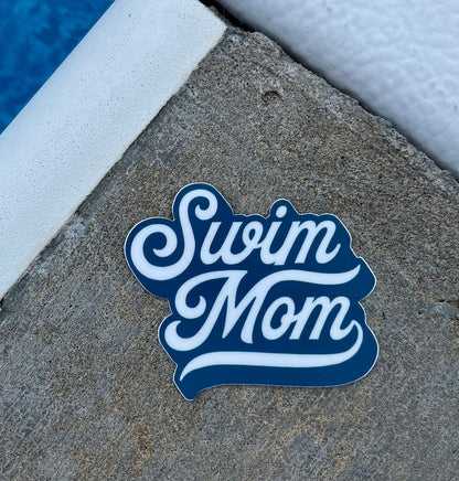 SSR Swim Mom Retro Script Sticker