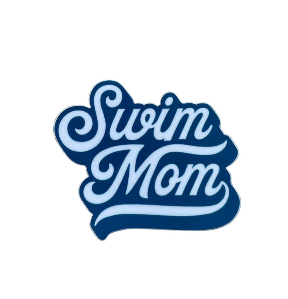 SSR Swim Mom Retro Script Sticker