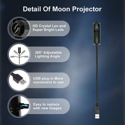 Adjustable 360°Moon Projector Lamp