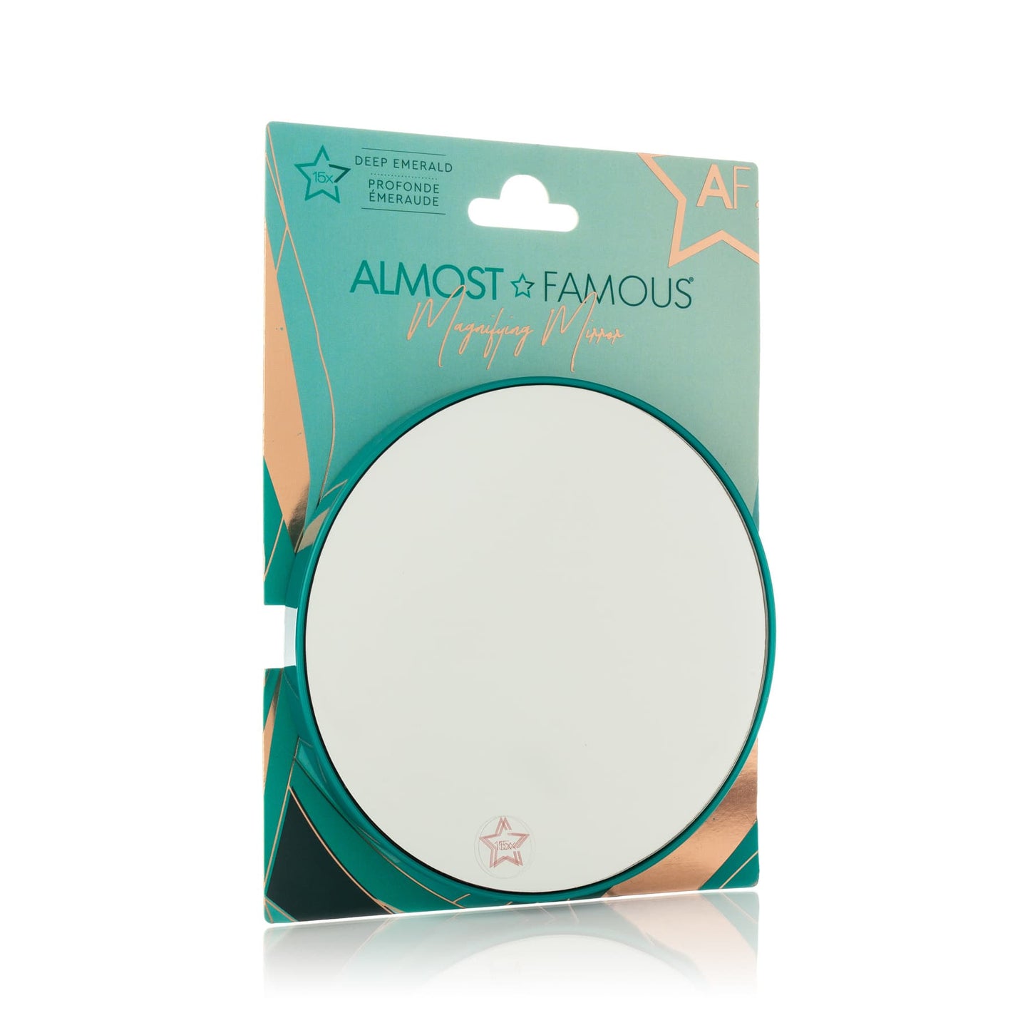ALMOST FAMOUS - 15X Magnifying Vanity Mirror with Suction Cup – Close-Up Makeup & Tweezing Mirror