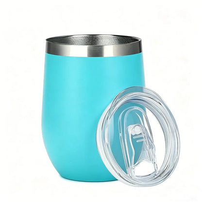 12oz Stainless Steel Egg-Shaped Travel Cup