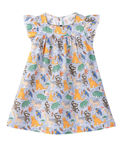 Beebay Animal Print Ruffle Dress