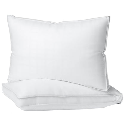300 TC Cotton Gusseted Pillows – Supportive Down Alternative Bed Pillows