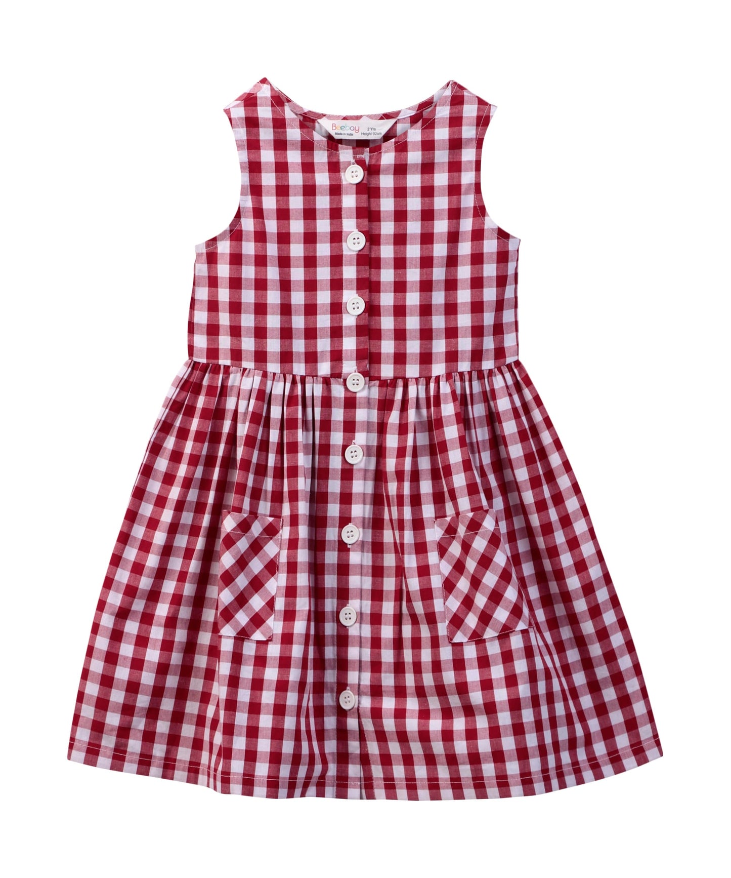 Beebay Y/d check button through dress