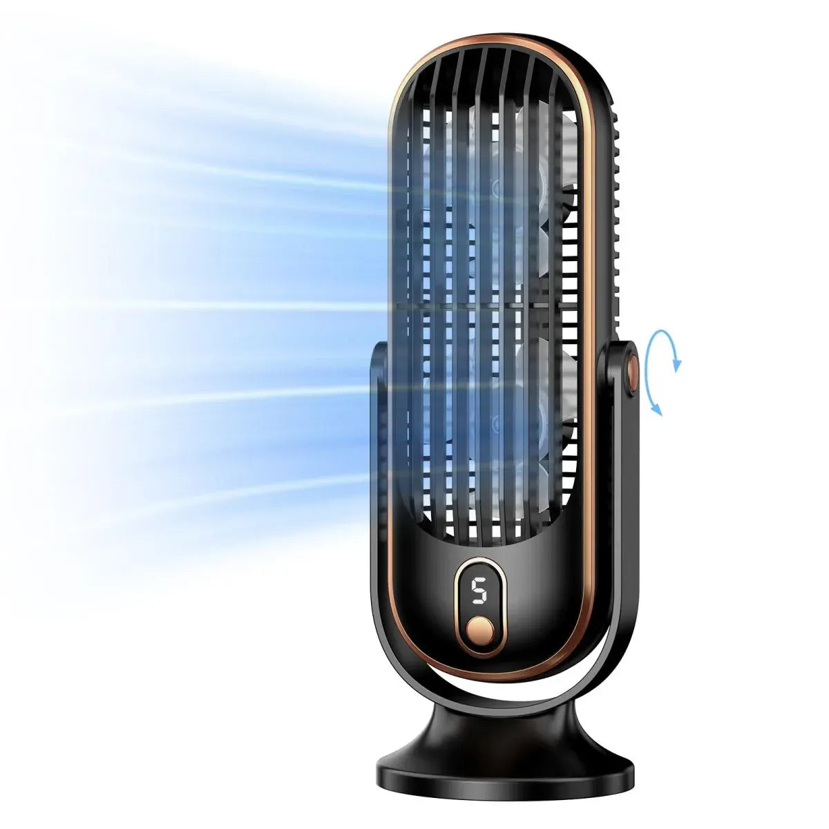 5-Speed Portable Tower Desk Fan