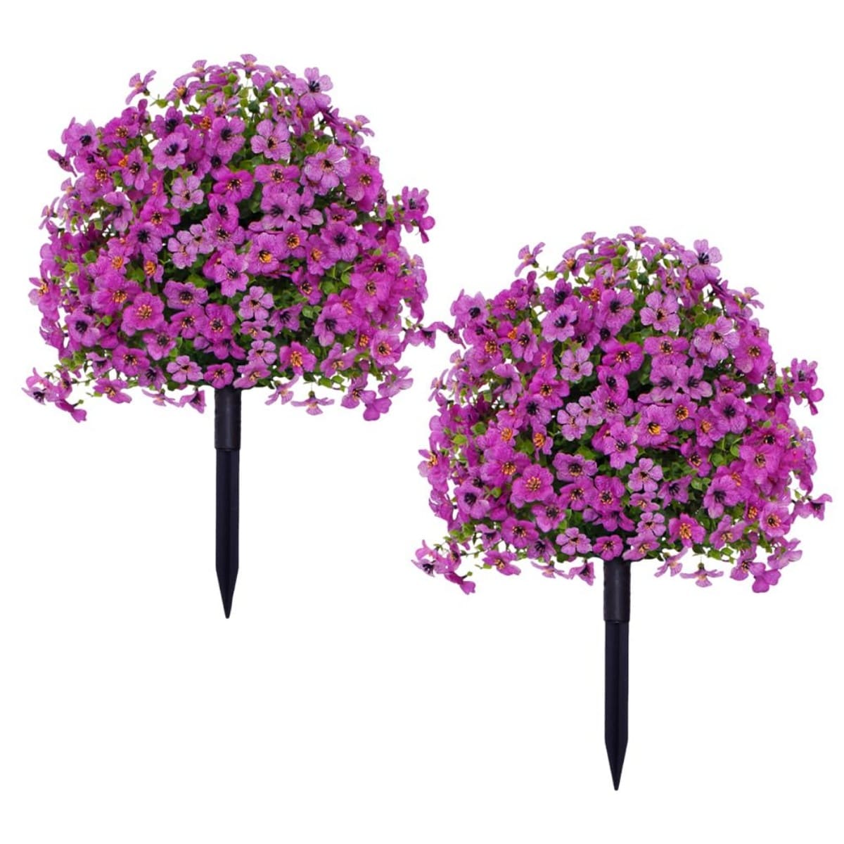 2-Pack Outdoor Artificial Flower Bush Stakes