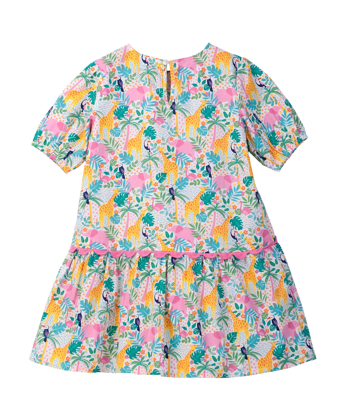 Beebay Tropical print lace detail dress