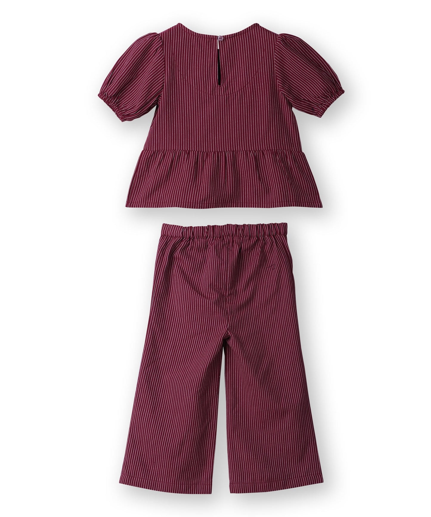 Beebay Pinstriped peplum co-ord set