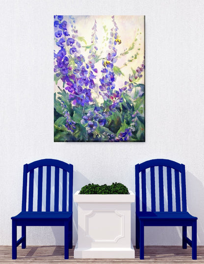 Blue Delphi All Weather Outdoor Art