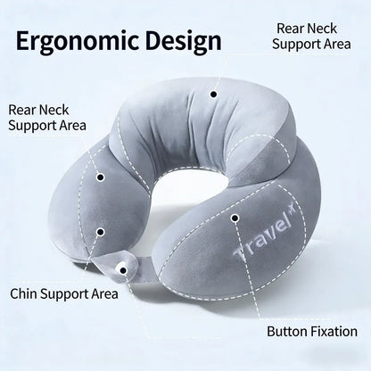 Adjustable Button Travel Neck Pillow