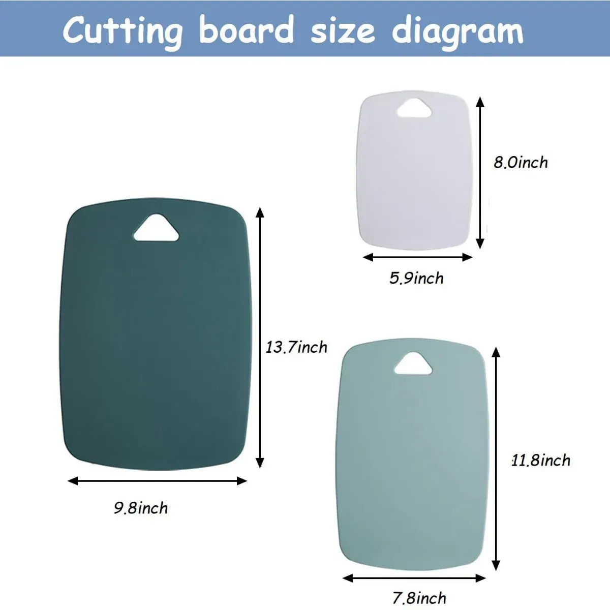 3-Piece Plastic Cutting Board Set