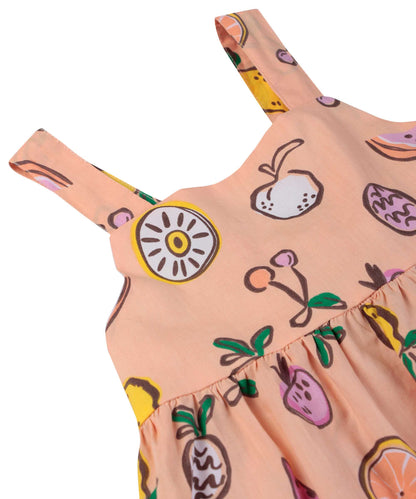 Beebay Fruit Print Tie-knot A-Line dress