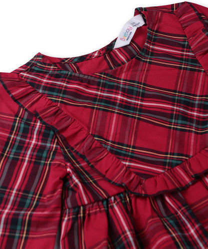 Beebay Yoke frill gingham dress