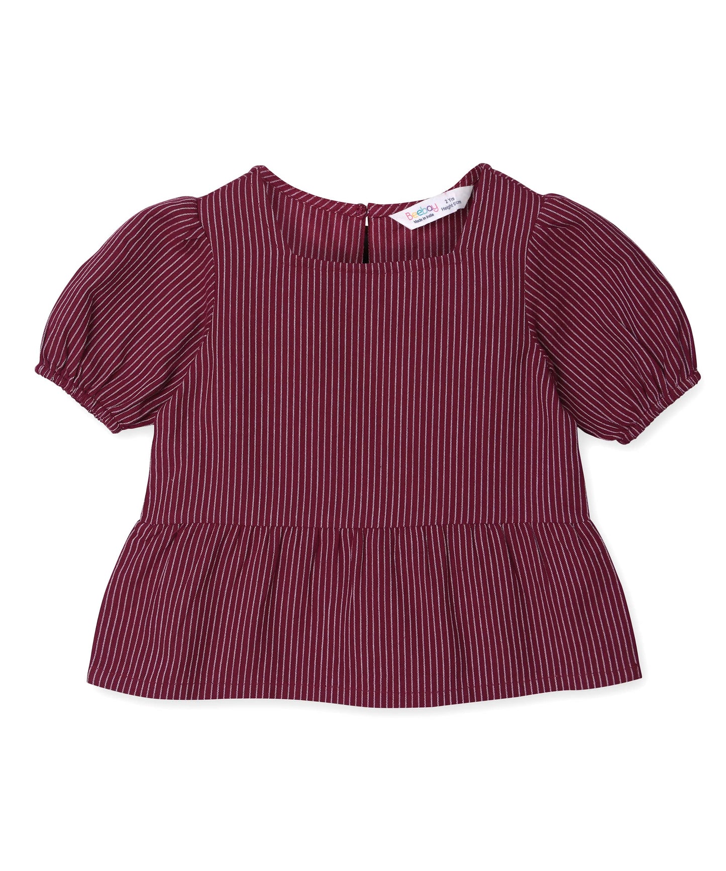 Beebay Pinstriped peplum co-ord set