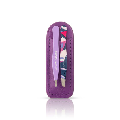 ALMOST FAMOUS - Precision Tweezer Duo (with Genuine Leather Case)