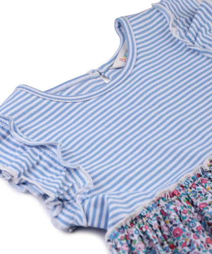 Beebay Mix-Media Ruffle Dress