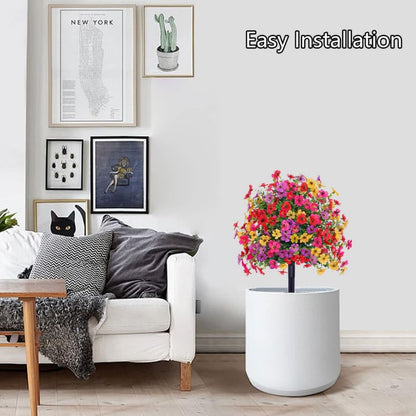 2-Pack Outdoor Artificial Flower Bush Stakes