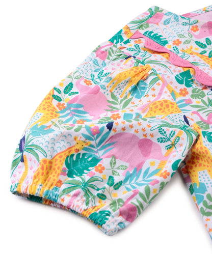 Beebay Tropical print lace detail dress