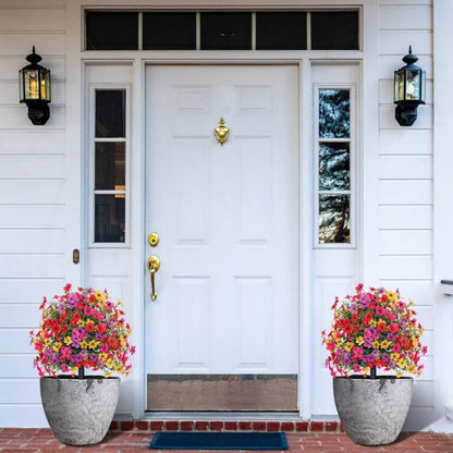 2-Pack Outdoor Artificial Flower Bush Stakes