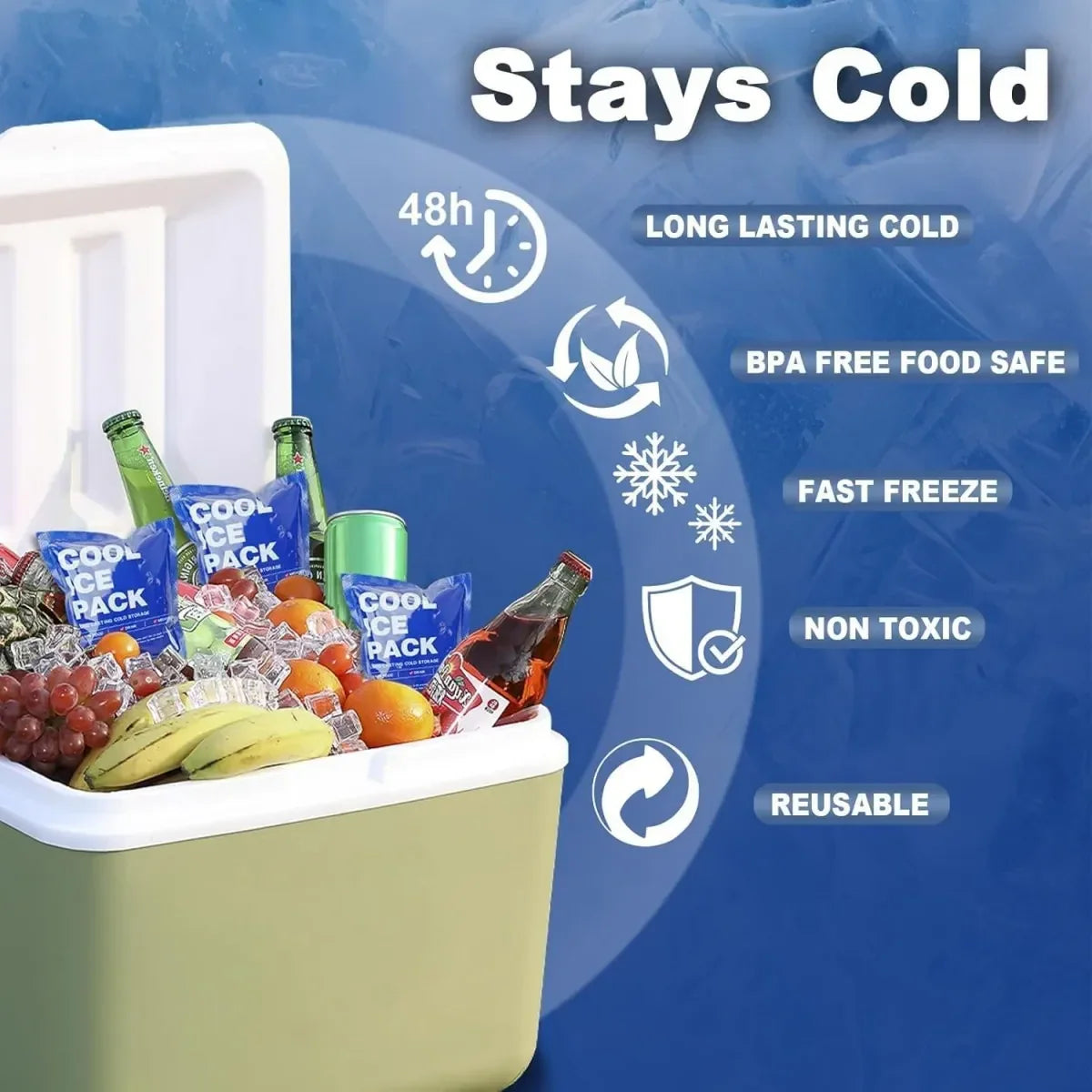 20 Pack Fast-Freezing Ice Packs