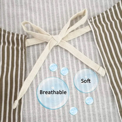 2-Pack Striped Cotton Linen Apron