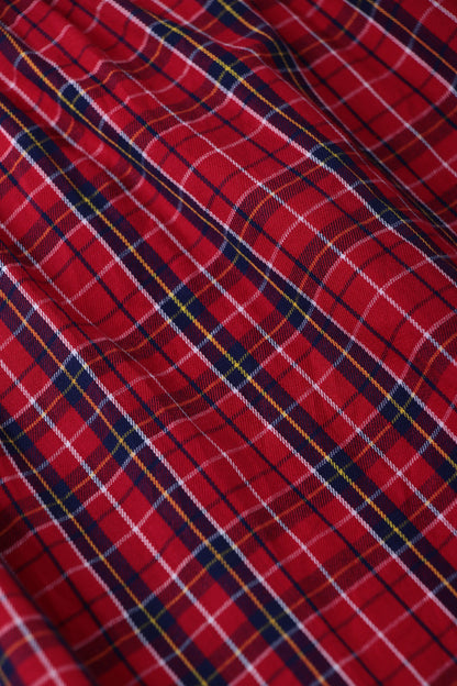 Beebay Shoulder frill check dress Red