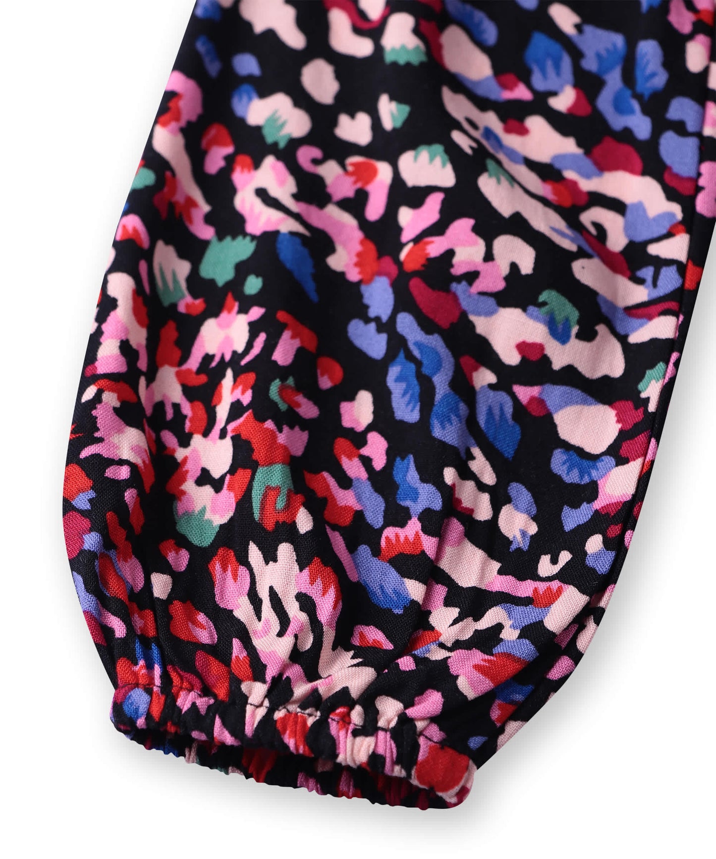 Beebay Button -through printed A-line Black dress