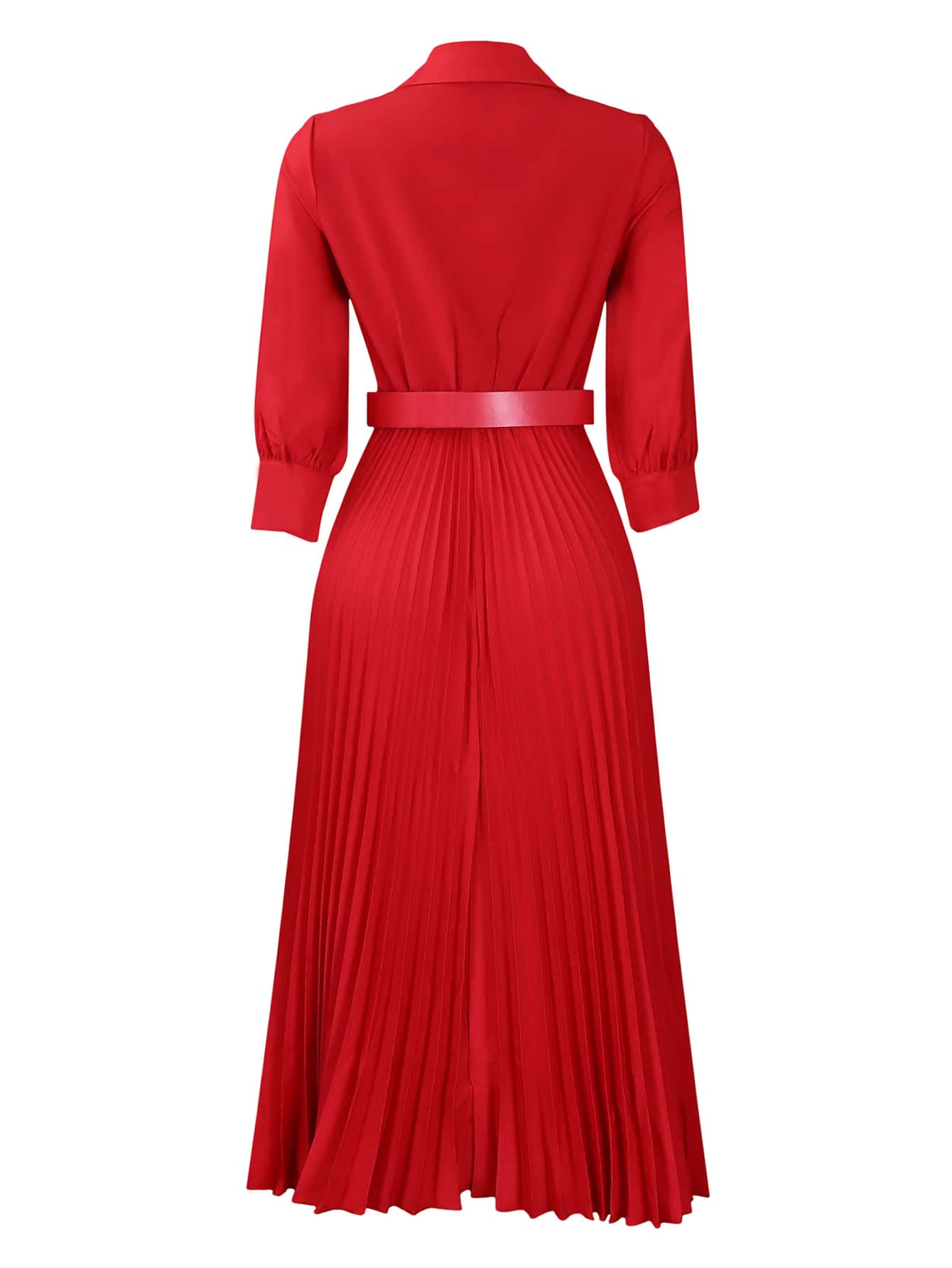 Chic YC Women's 3/4 Sleeve Flared A Line Dress