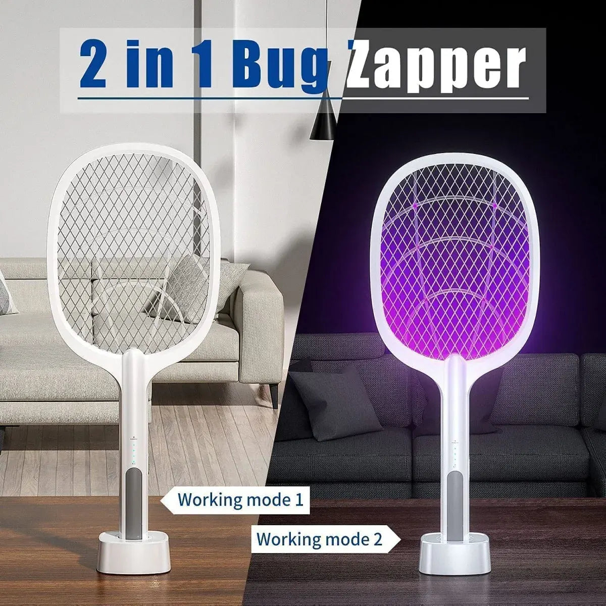 2-in-1 Rechargeable Electric Mosquito Swatter