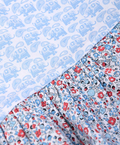 Beebay Elephant print Asymmetric frill dress
