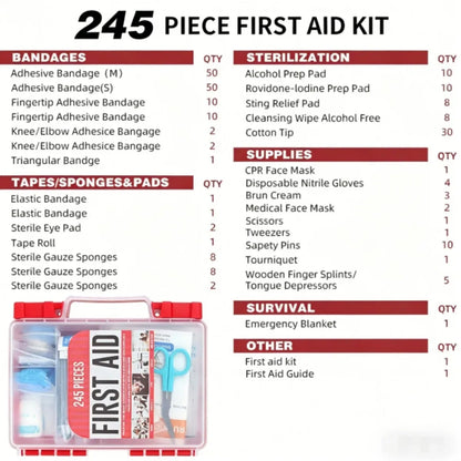 245-Piece Premium First Aid Kit