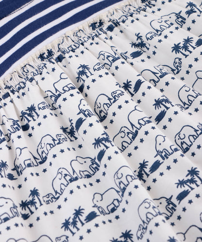 Beebay Mix-Media Elephant Print Dress