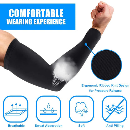 3 Pairs UV Protection Cooling Arm Sleeves